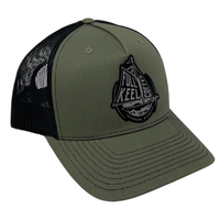 Full Kell Coffee Trucker Hat Green and Black 60% Cotton, 40% Polyester
100% polyester mesh back
Structured, mid-profile, six-panel
Pre-curved contrast stitched visor
Snapback closure
Faux leather patch of Full Keel Logo